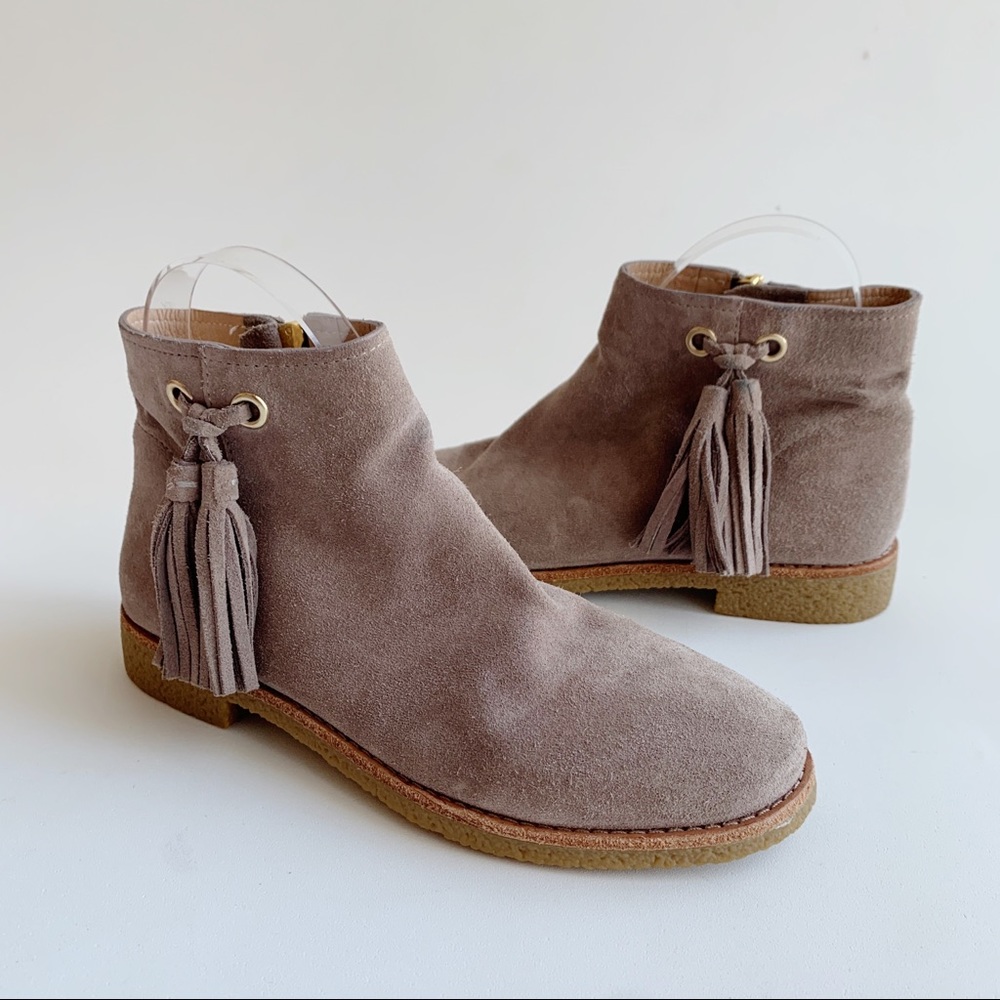 Kate Spade Suede Leather Bellamy Booties Fringe Size 6